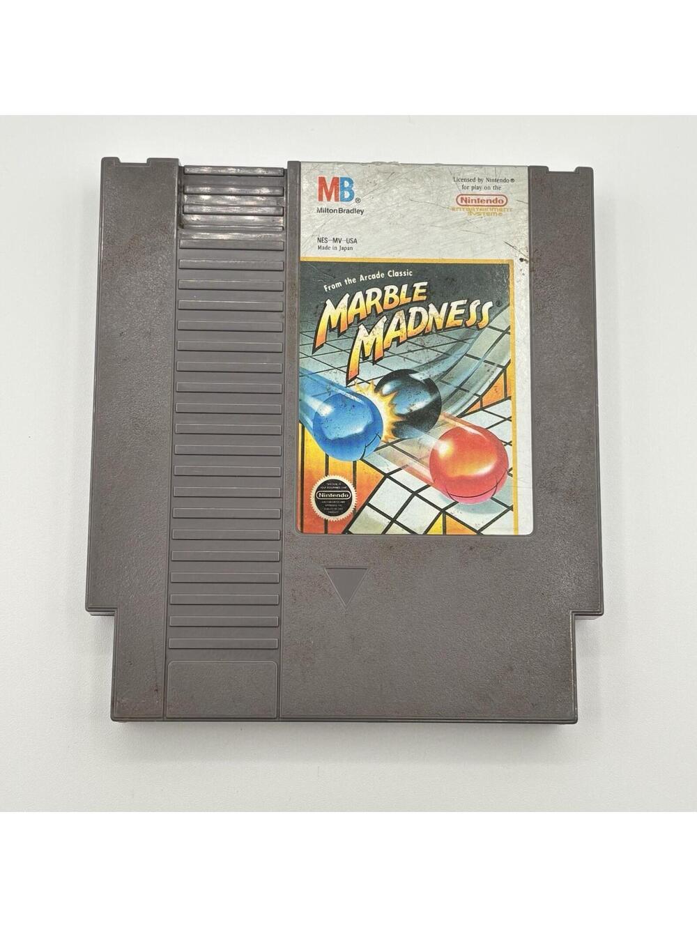 NES Marble Madness Game Cartridge Tested Working Nintendo 1989